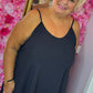 *LUCKY LOOK* Jurk A-lijn Midi Zwart Plus Size Maat 48 t/m 54