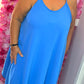 *LUCKY LOOK* Jurk A-lijn Midi Jeans Blauw Plus Size Maat 48 t/m 54