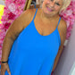 *LUCKY LOOK* Jurk A-lijn Midi Jeans Blauw Plus Size Maat 48 t/m 54