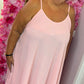 *LUCKY LOOK* Jurk A-lijn Midi Licht Roze Plus Size Maat 48 t/m 54