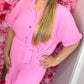 Jumpsuite Mel Roze tot Maat 48