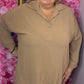 Blouse Chloe Camel Plus Size maat 48 t/m 54