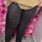 Broek Leather Look Bruin Maat 44 t/m 54