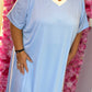 *LUCKY LOOK* Lange Sporty Licht Blauw Plus Size Maat 50 t/m 58