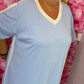 *LUCKY LOOK* Lange Sporty Licht Blauw Plus Size Maat 50 t/m 58