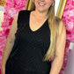 Top Strass Zwart Plus Size Maat 46 t/m 50-52