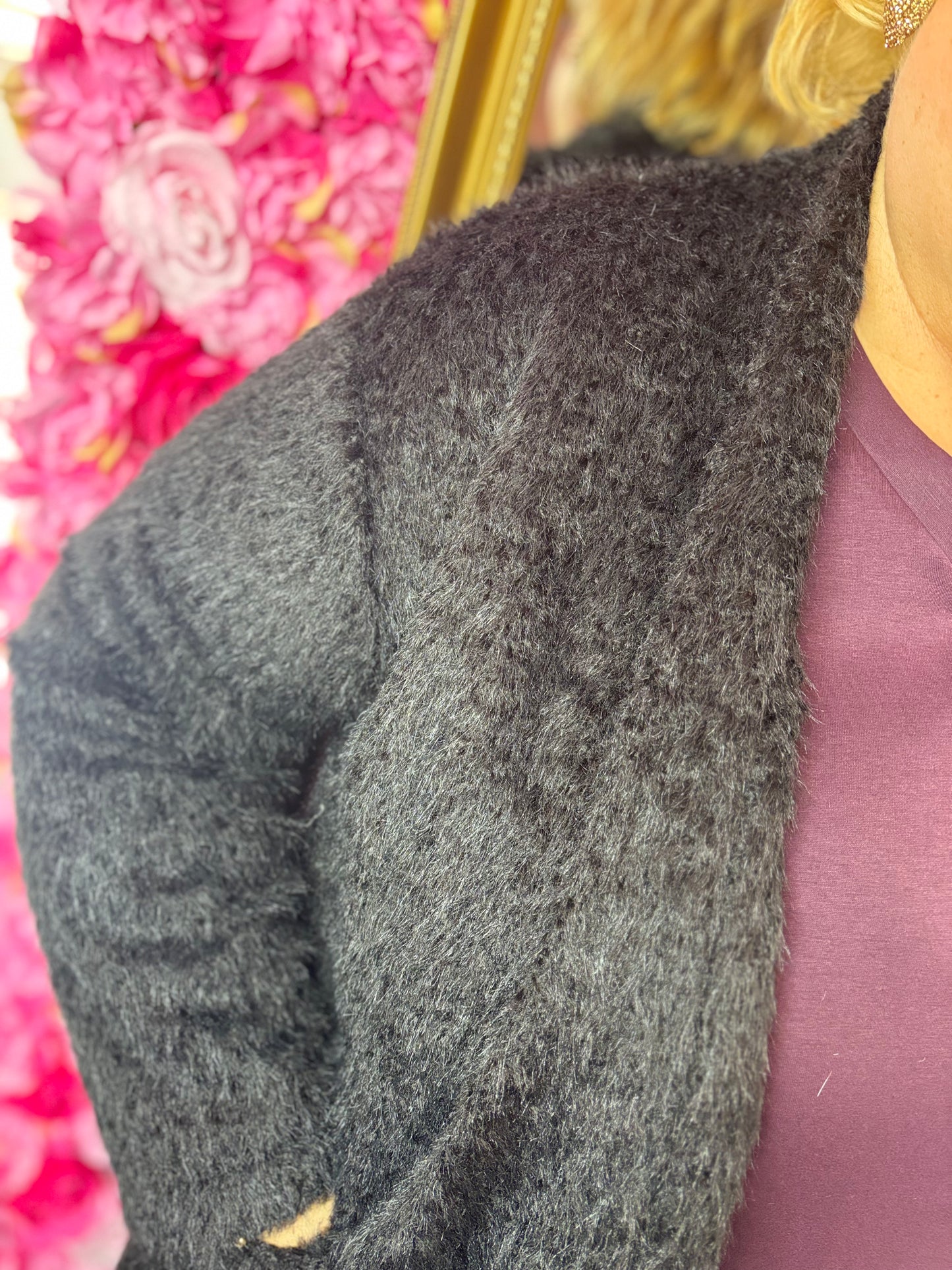 Vest Moos Lang Zwart Plus Size Maat 44 t/m 52