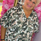 Blouse Pof Mouw Armi Groen Plus Size maat 48 t/m 54