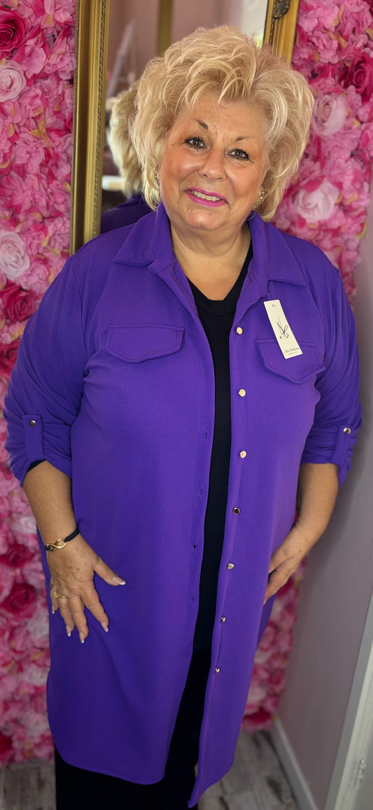 Vest Burry Paars Plus Size Maat 46 t/m 58