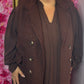 Gilet Boucle Bruin Plus Size Maat 46 t/m 56
