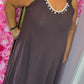 Jurk Beachy Bruin Plus Size Maat 46 t/m 52
