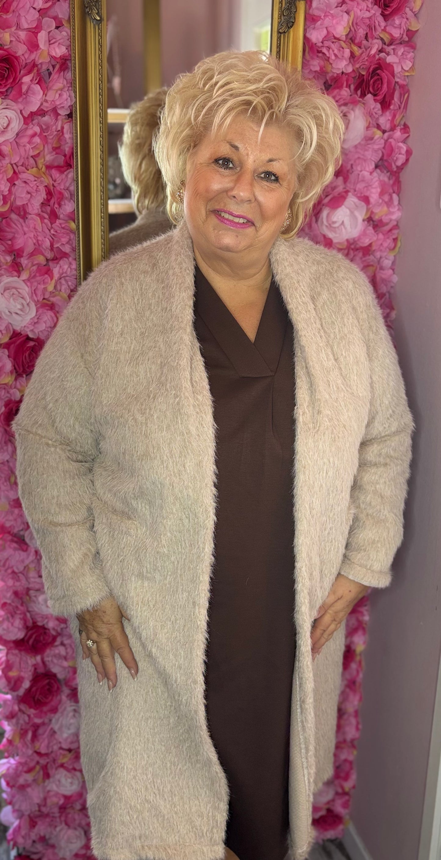 Sweaterdress Molly Bruin Plus Size 50 t/m 58