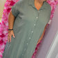Jurk Door Leger Groen Plus Size Maat 48 t/m 54