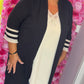 Kimono Island Zwart Plus size Maat 44 t/m 50