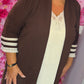 Kimono Island Bruin Plus size Maat 44 t/m 50