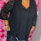 Kimono Kant Zwart Plus size Maat 44 t/m 50-52
