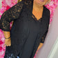Kimono Kant Zwart Plus size Maat 44 t/m 50-52