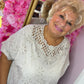 Blouse Broderie Beige Plus Size maat 48 t/m 52