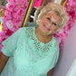 Blouse Broderie Mint Plus Size maat 48 t/m 52
