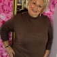 Shirt Col Bruin Plus Size Maat 46 t/m 54