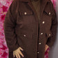 Shirt Col Bruin Plus Size Maat 46 t/m 54
