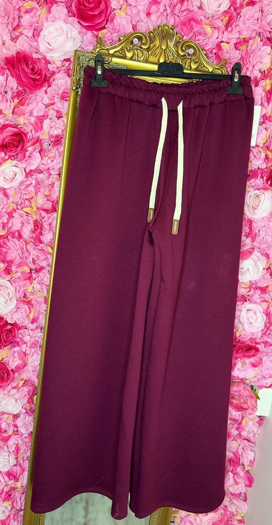 Jogging Broek Bordeaux Plus Size Maat 44 t/m 52