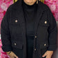 Tussenjas/Vest Boucle Zwart Plus Size Maat 48 t/m 56/58