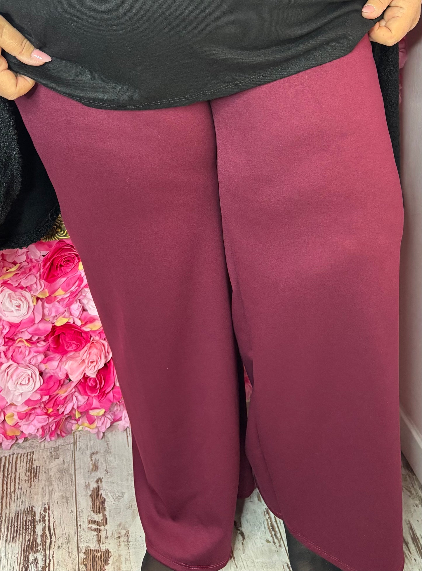 Jogging Broek Bordeaux Plus Size Maat 44 t/m 52