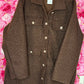 Tussenjas/Vest Boucle Bruin Plus Size Maat 48 t/m 56/58
