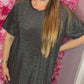 T-shirt Dress Zilveren Lucie Plus Size Maat 42 t/m 48