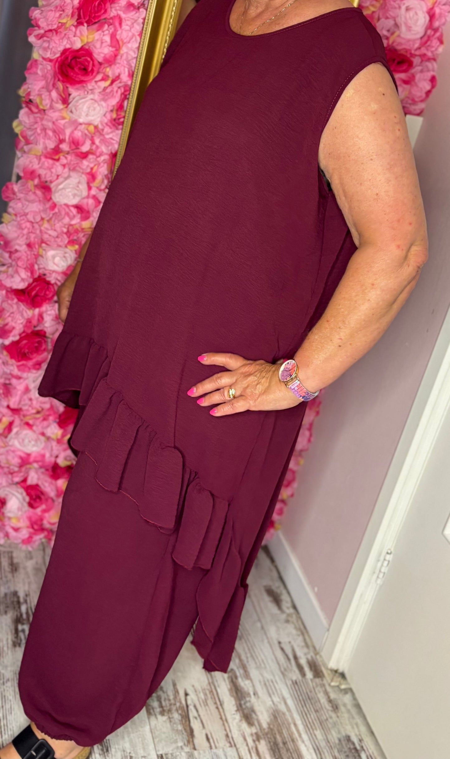 Set Marina Bordeaux Plus Size maat 46 t/m 52