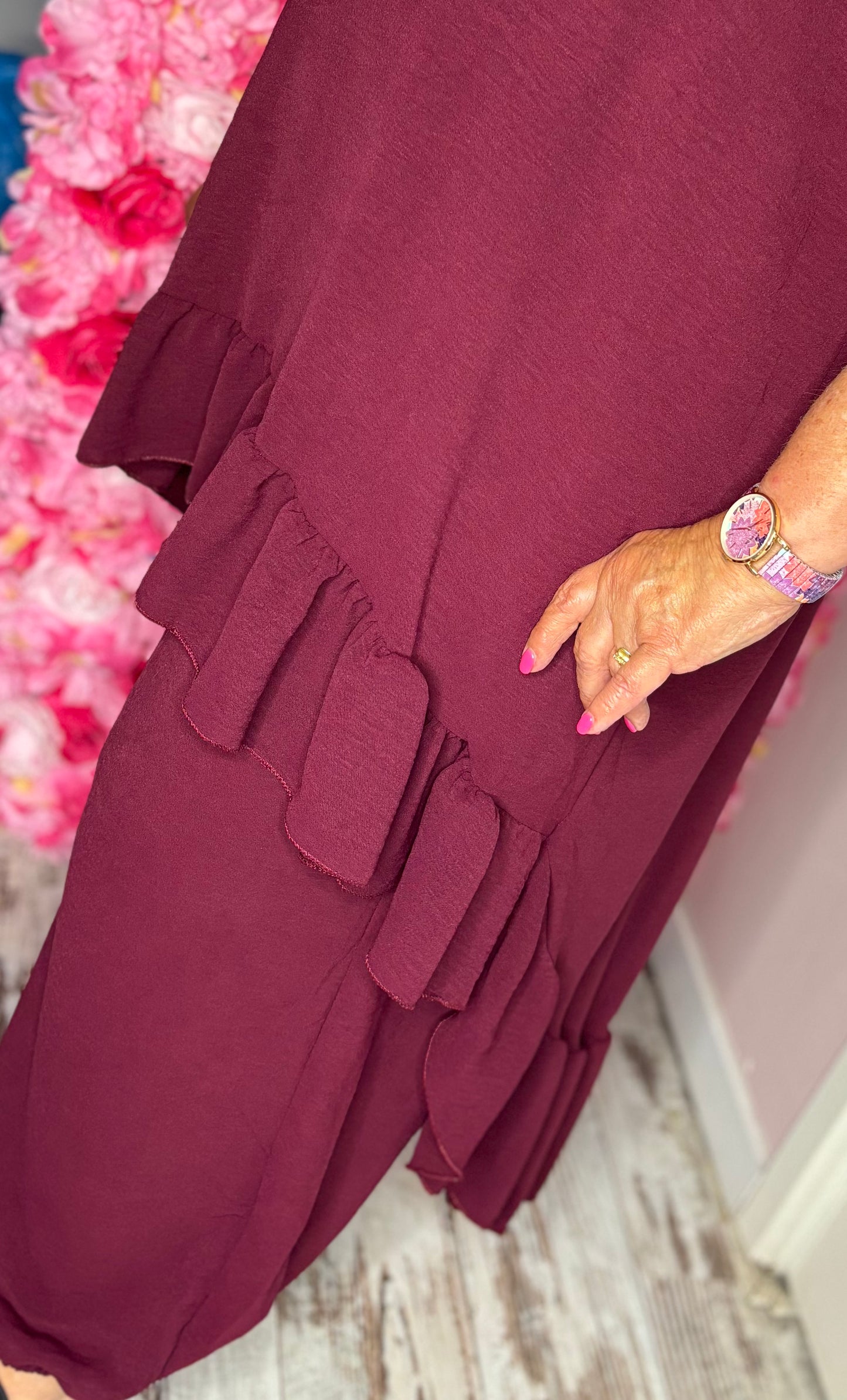 Set Marina Bordeaux Plus Size maat 46 t/m 52