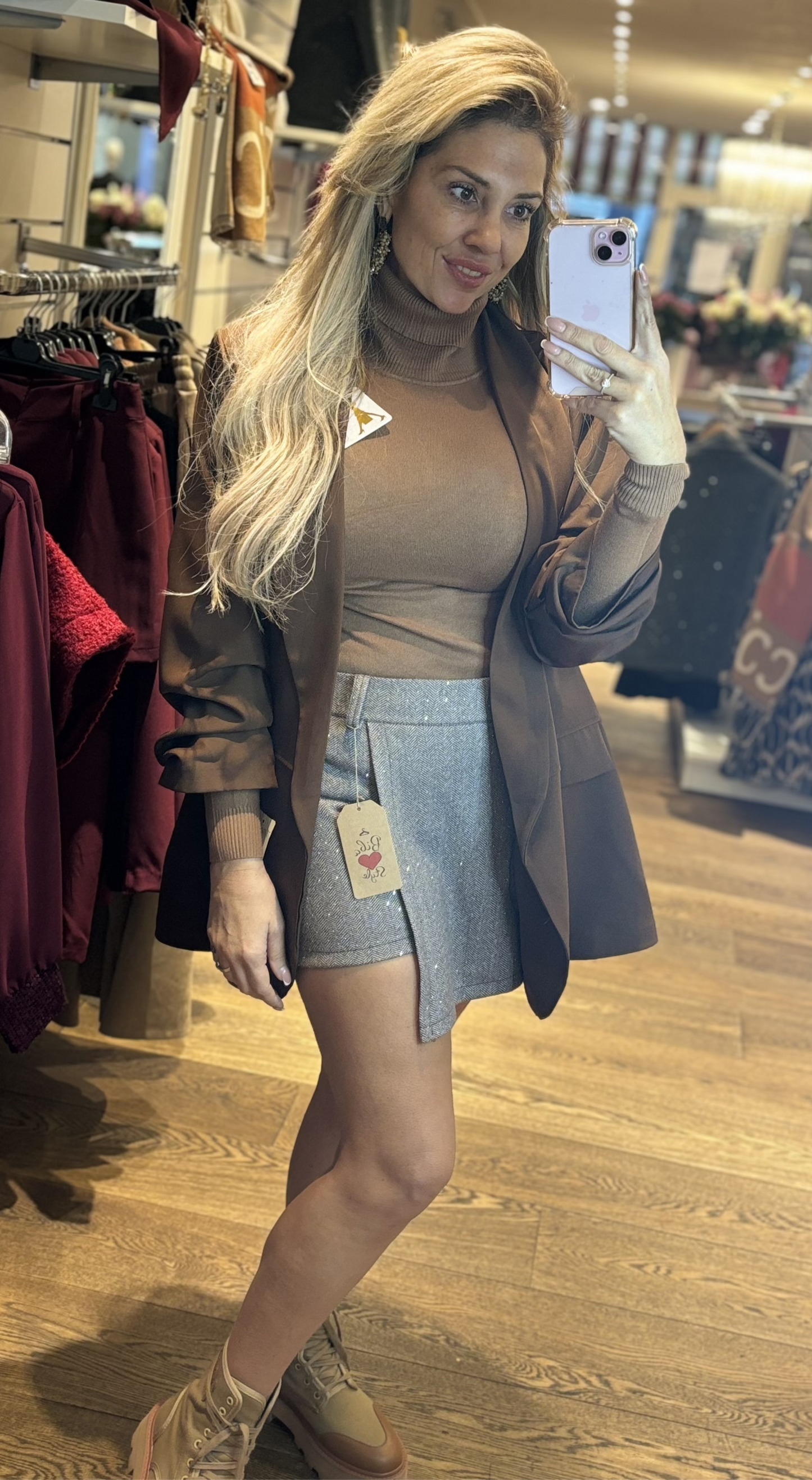 Skort Biba Shine Bruin