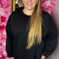 Trui Flori Zwart Plus Size Maat 44 t/m 52