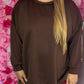 Trui Flori Bruin Plus Size Maat 44 t/m 52