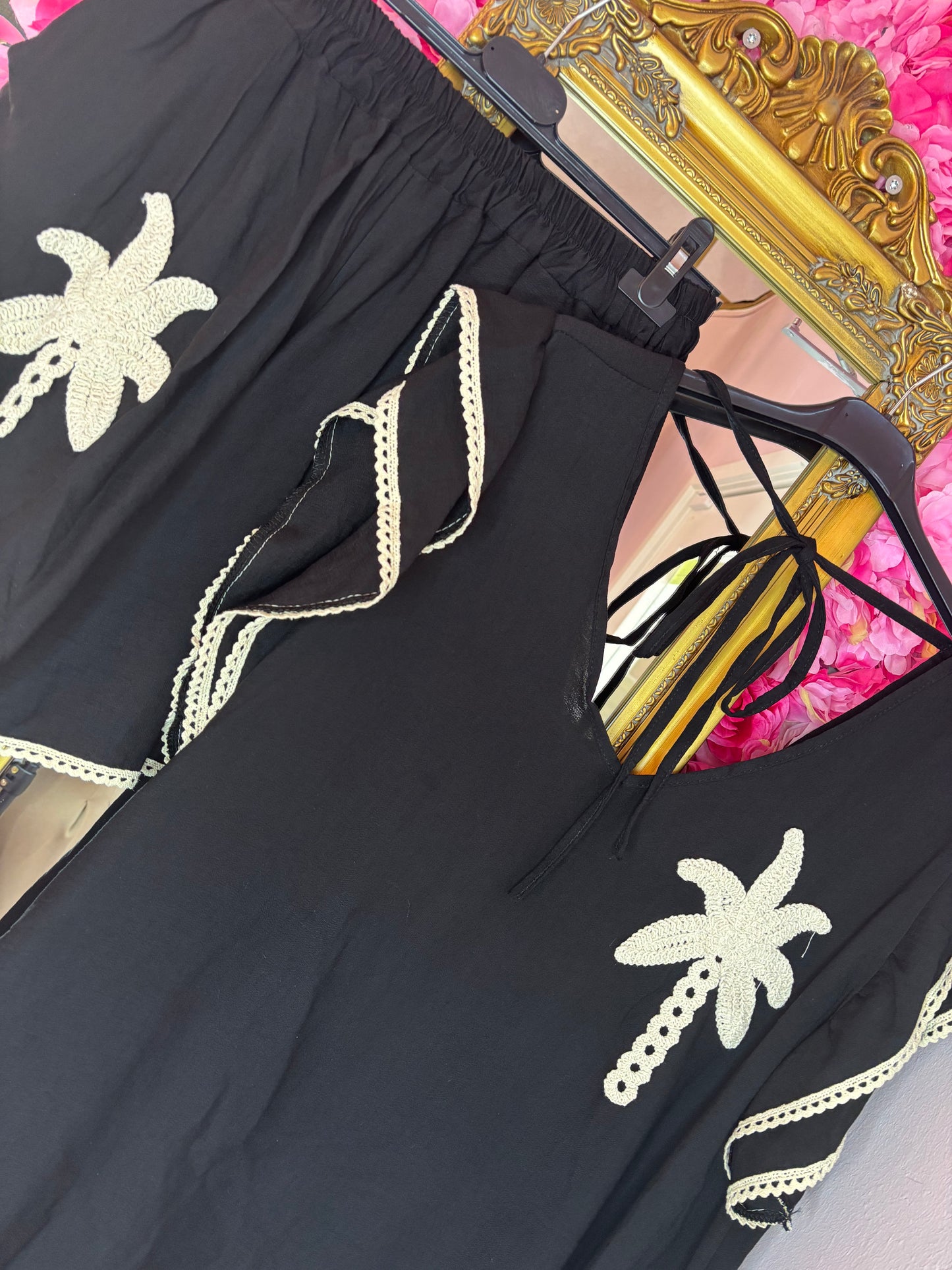 Set Palm Zwart Plus Size tot Maat 48