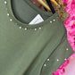 Jurk Parel Leger Groen Plus Size Maat 48 t/m 54-56
