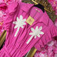 Lange Jurk Palma Roze tot Maat 48