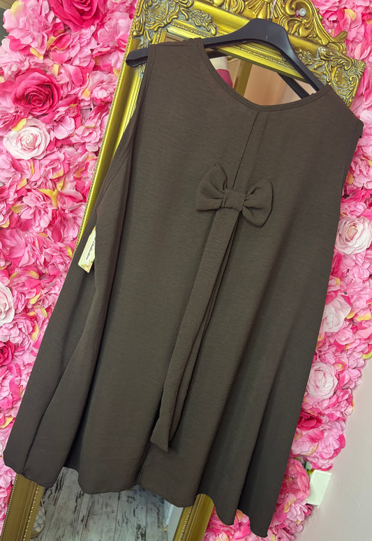Top Strik Rug Zwart Plus Size Maat 44 t/m 50-52