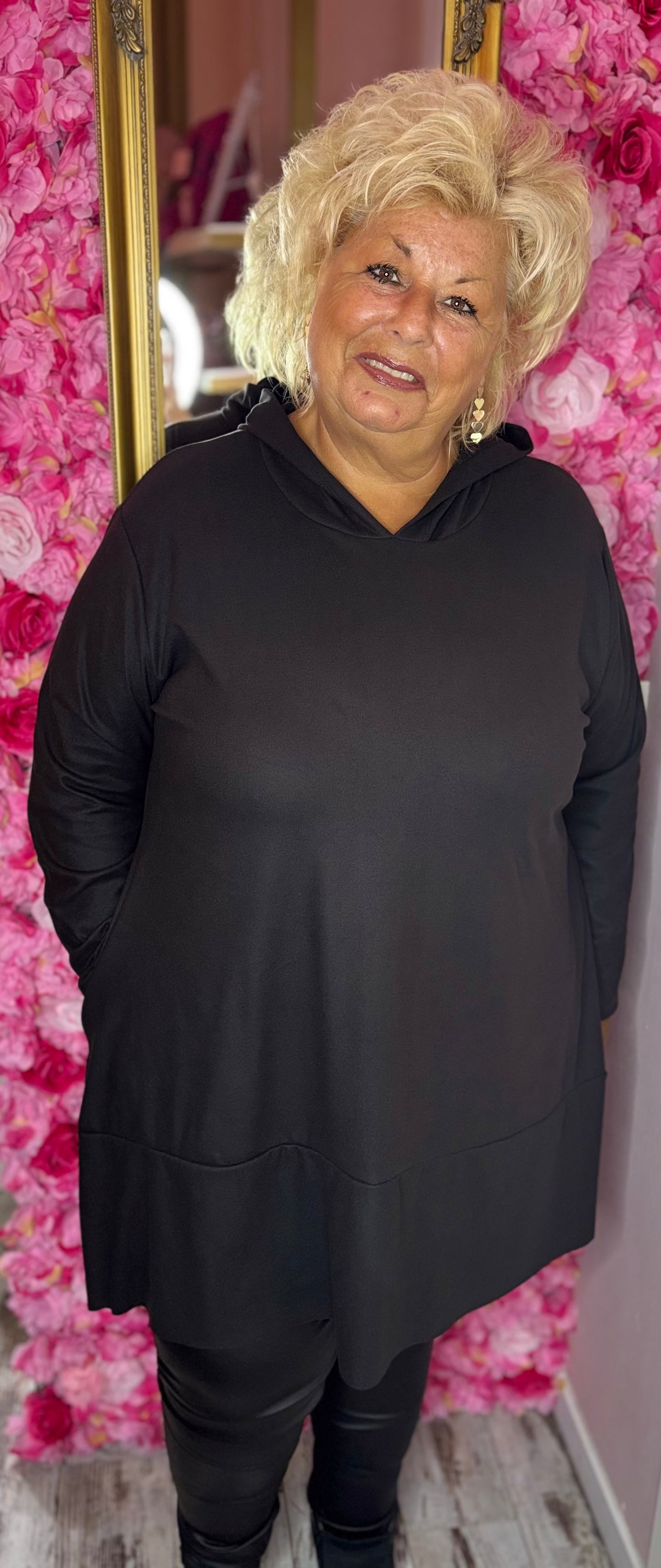 Hoodie Zwart Plus Size Maat 50 t/m 58