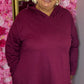 Hoodie Bordeaux Plus Size Maat 50 t/m 58