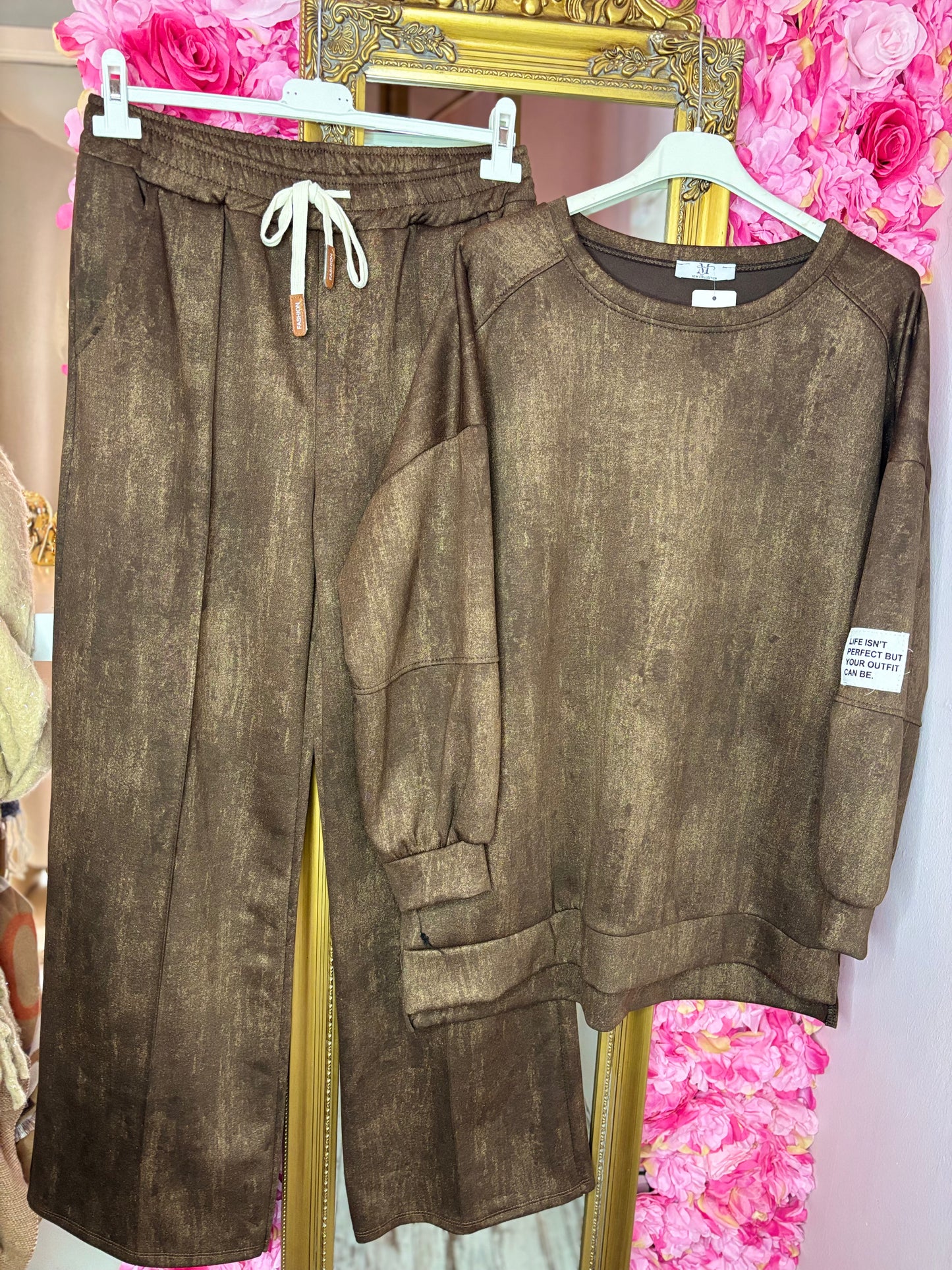 Comfy Set Fabulous Bruin Plus Size maat 44 t/m 52