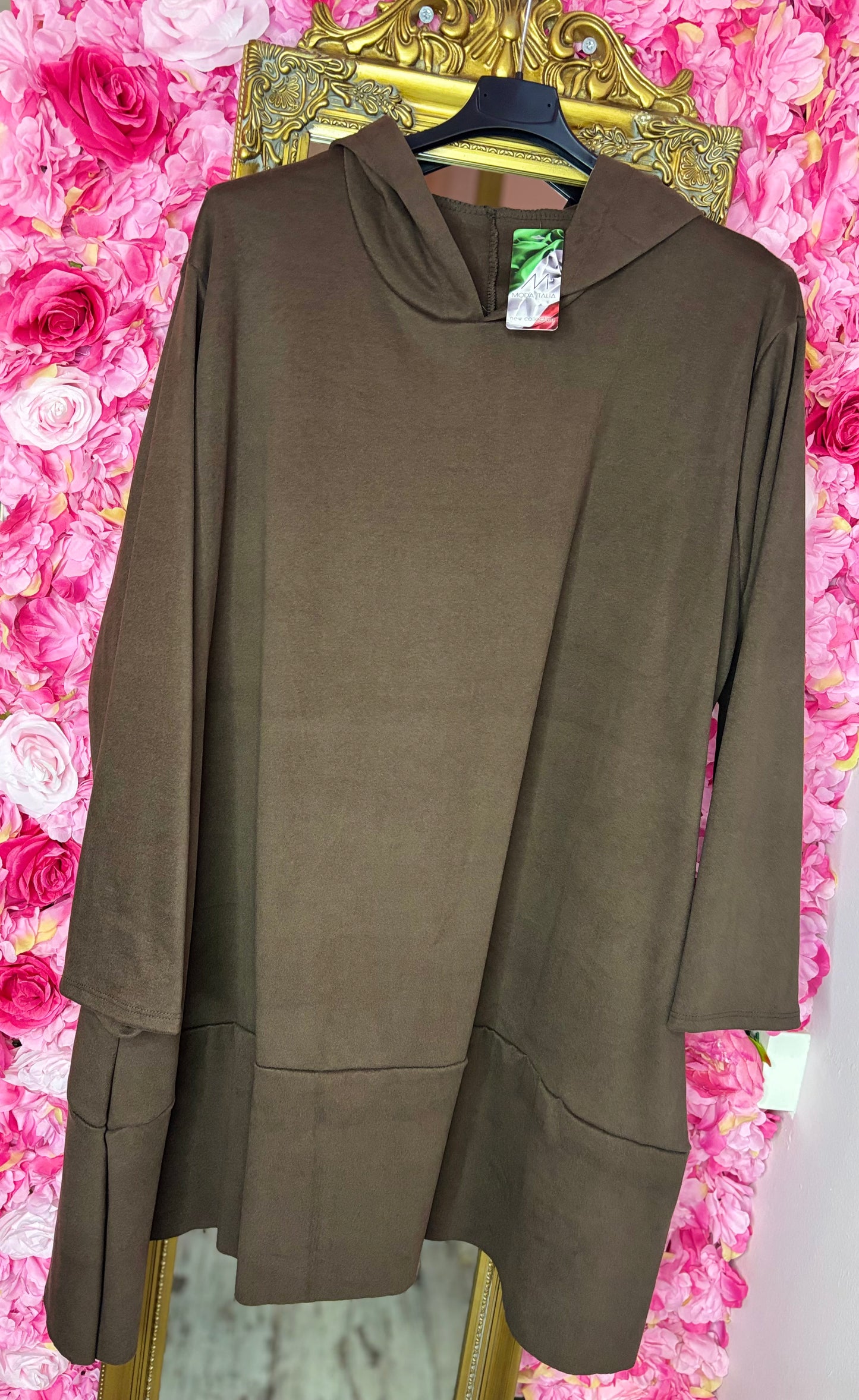 Hoodie Bruin Plus Size Maat 50 t/m 58