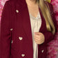 Colbert Lovely Heart Bordeaux Plus size Maat 44 t/m 50