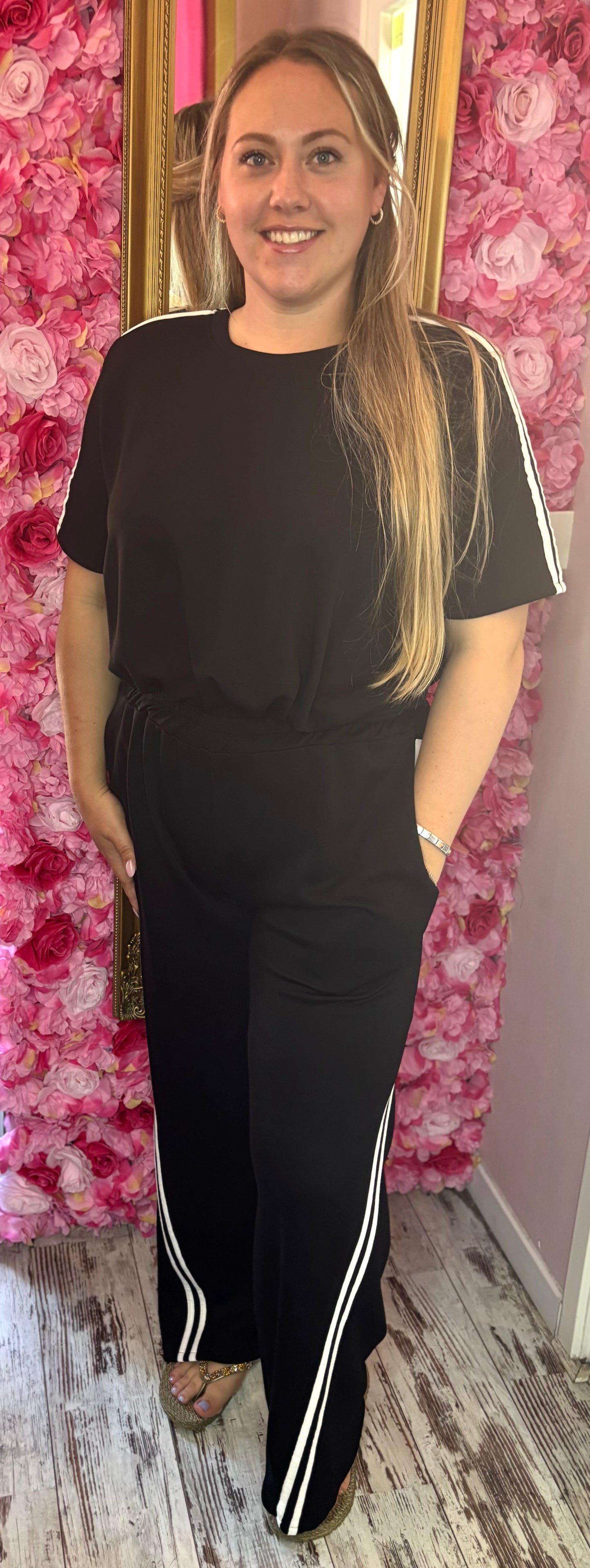 Comfy Set Denies Zwart Plus Size tot Maat 48
