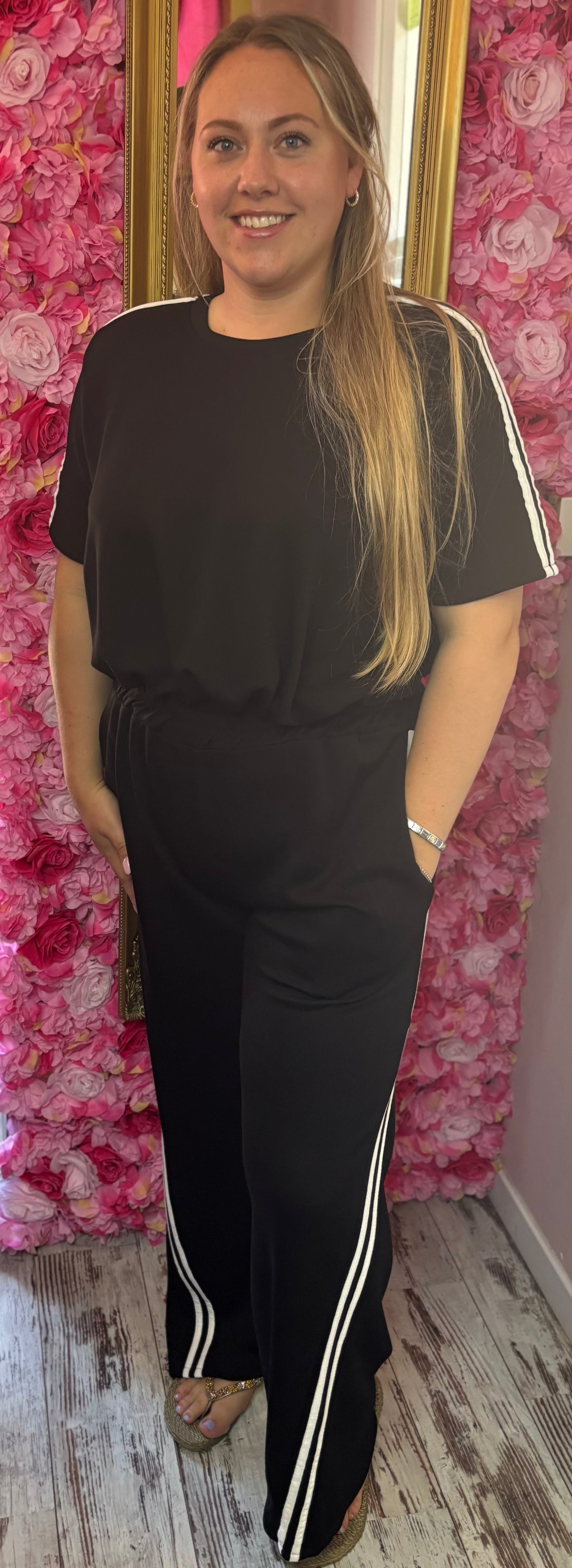 Comfy Set Denies Zwart Plus Size tot Maat 48