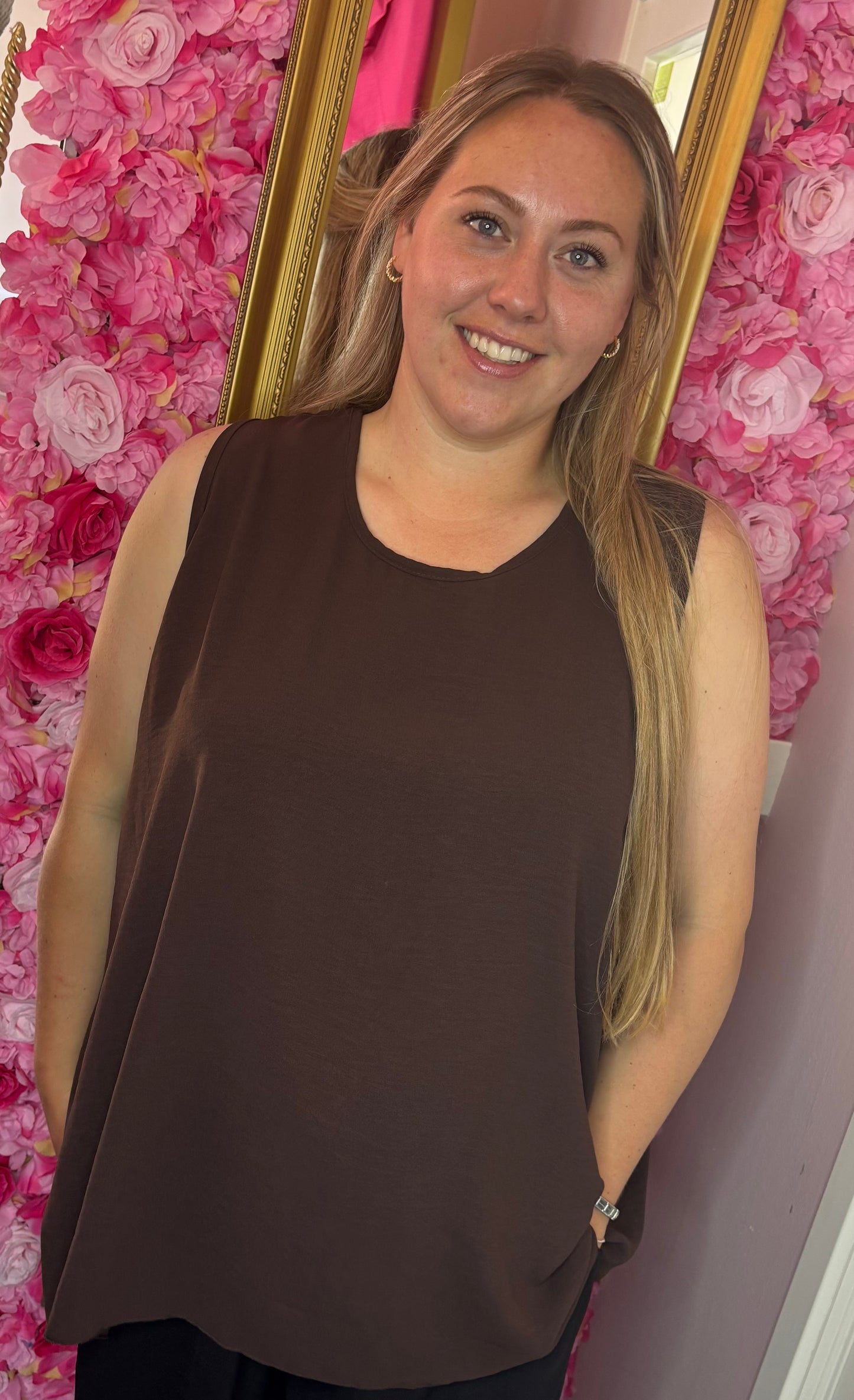Top Strik Rug Zwart Plus Size Maat 44 t/m 50-52