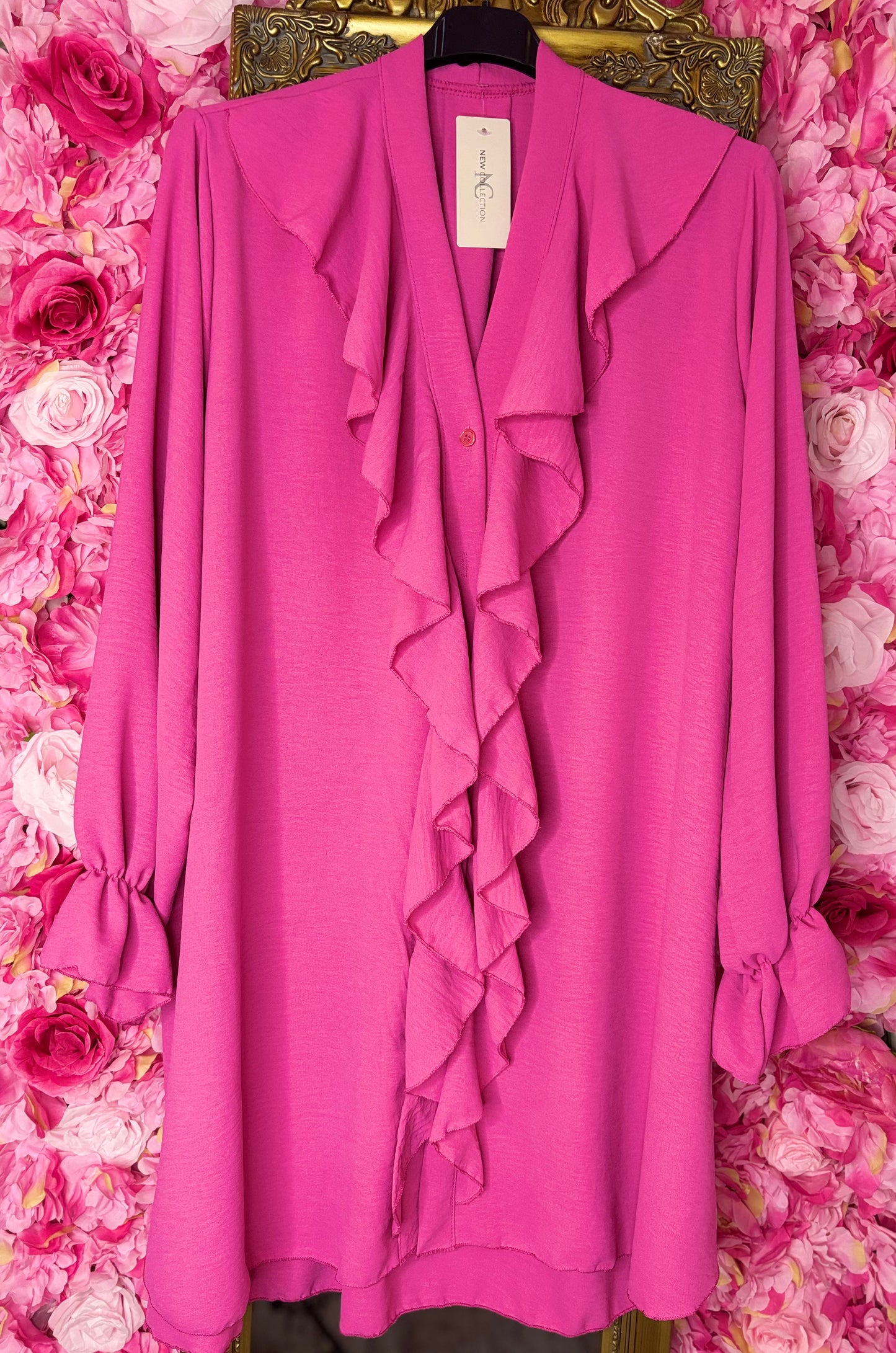 Blouse Cor Fuchsia Plus Size Maat 44 t/m 52