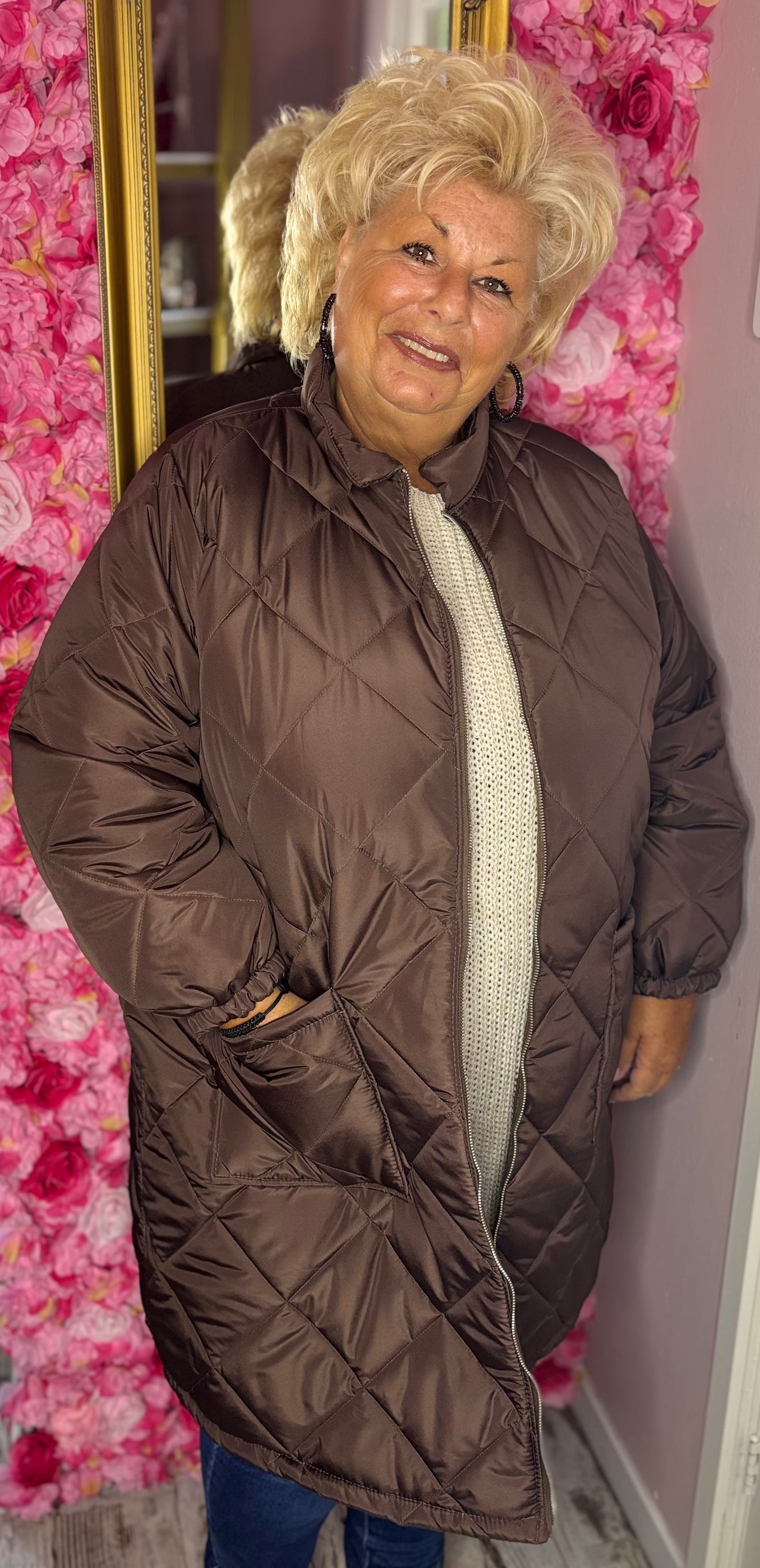 Jas Holy Bruin Plus Size Maat 48 t/m 54-56 (dicht)