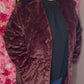 Jas Long Fur Bordeaux Plus Size Maat 44 t/m 52 (dicht)